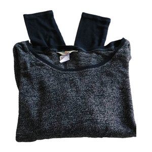 Hard Tail Forever Navy Crop Crew Top Size M